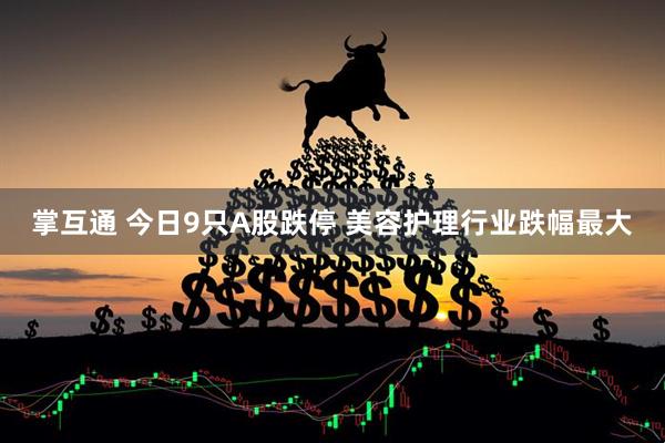 掌互通 今日9只A股跌停 美容护理行业跌幅最大