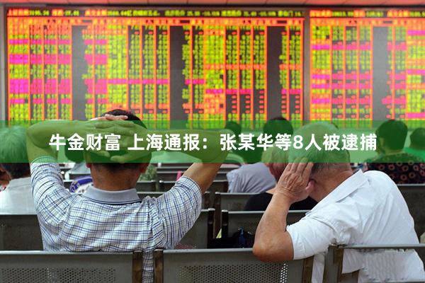 牛金财富 上海通报：张某华等8人被逮捕