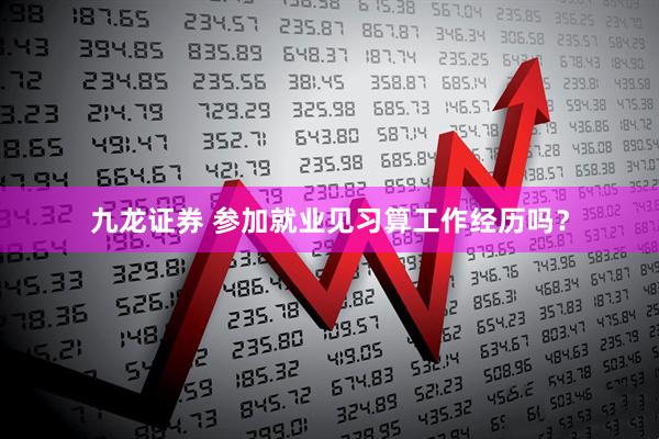 九龙证券 参加就业见习算工作经历吗？